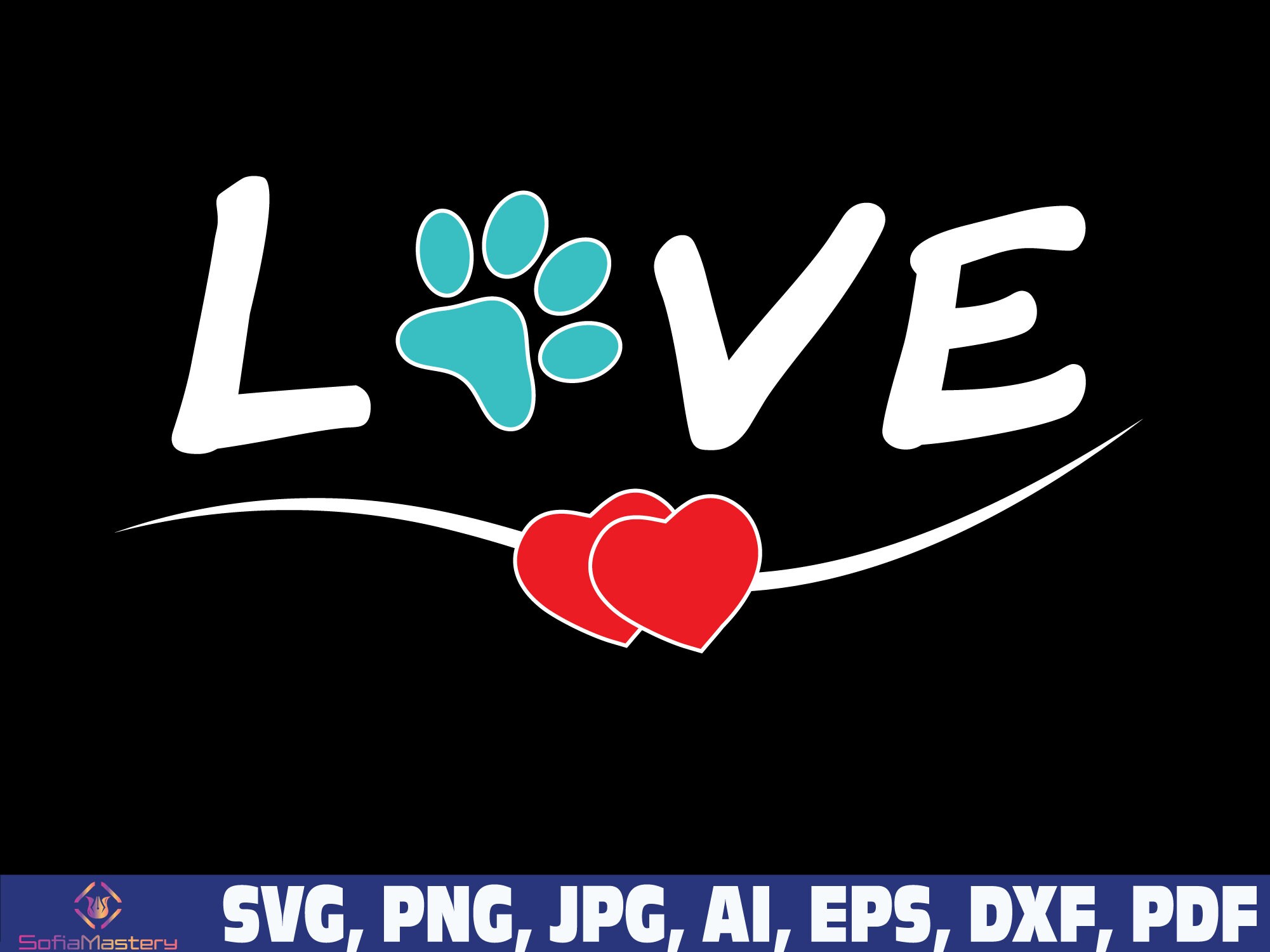 Love Paw Print Svg Dog Svg Dog Lover Svg Paw Svg Dog Paw Etsy Israel
