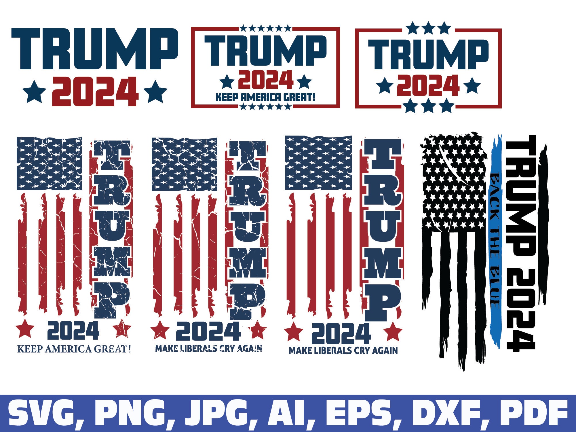 Trump 2024 Svg Trump Svg Bundle Trump Flag Svg Trump Etsy Canada