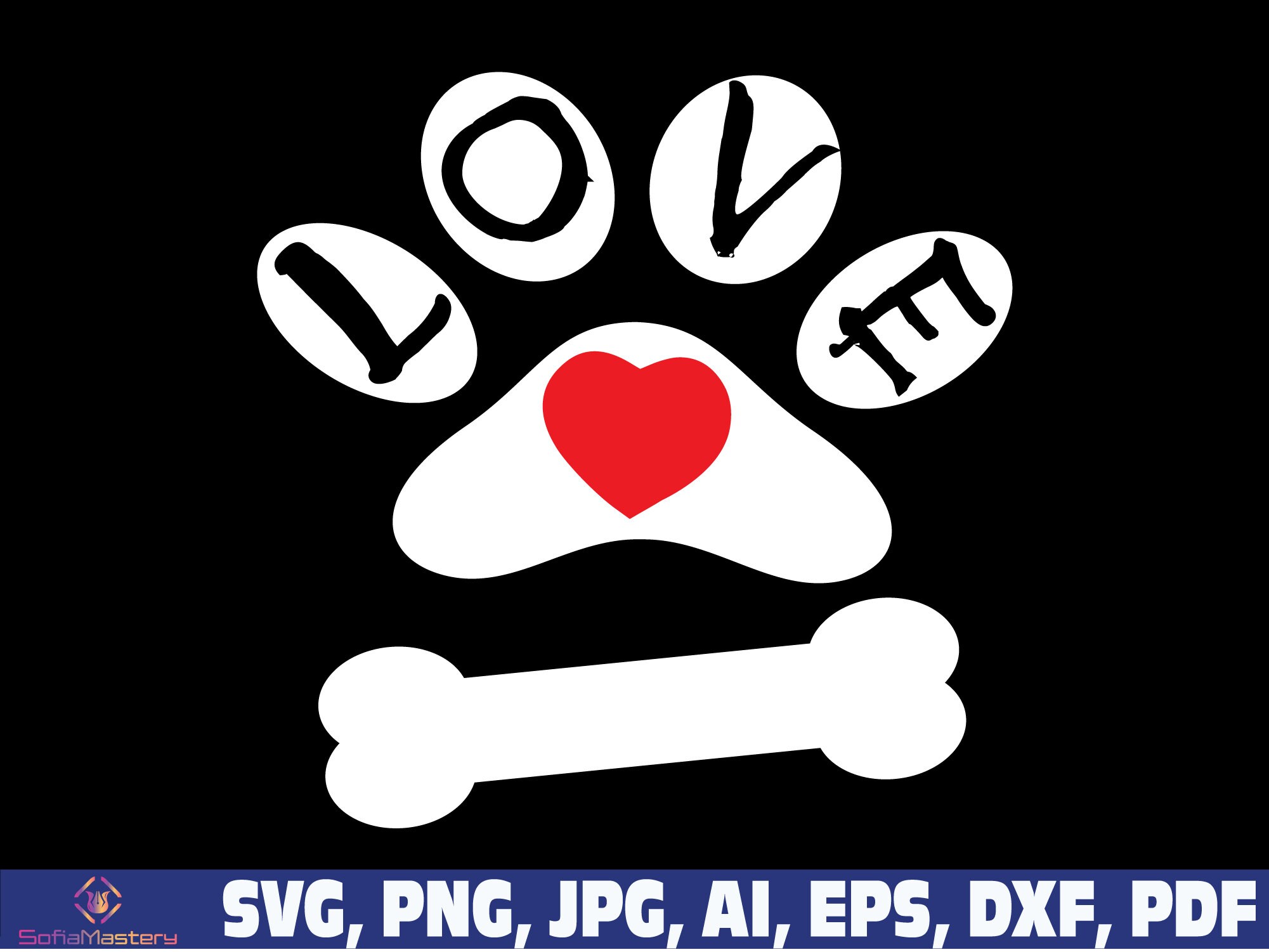 Love Paw Print Svg Dog Svg Dog Lover Svg Paw Svg Dog Paw Etsy Singapore