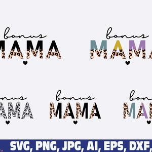 bonus mama half leopard print png svg, bonus mama svg png, mom svg,  bonus mom leopard svg png, bonus mama leopard cheetah print svg png