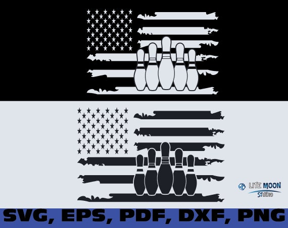 Download Bowling Svg Bowling American Flag Svg Bowling Usa Flag Svg Etsy
