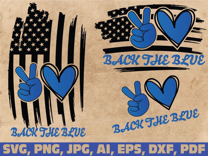 Download Peace love back the blue svg Police Blue Line SVG police | Etsy