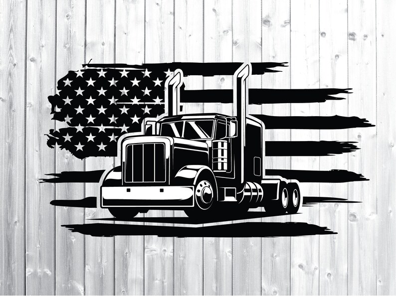Free Free 95 American Flag Semi Truck Svg SVG PNG EPS DXF File