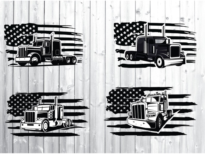 Free Free 265 American Flag Semi Truck Svg SVG PNG EPS DXF File