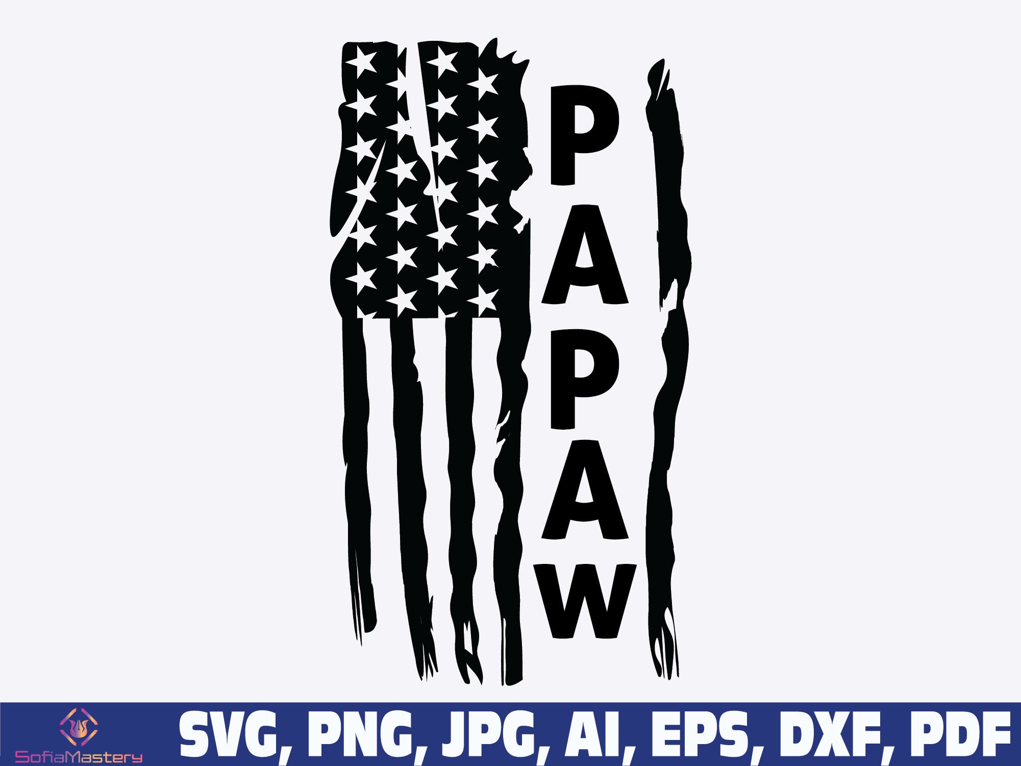 Pawpaw Svg Pawpaw Flag Svg Png Pawpaw Dad Svg USA Flag Svg - Etsy