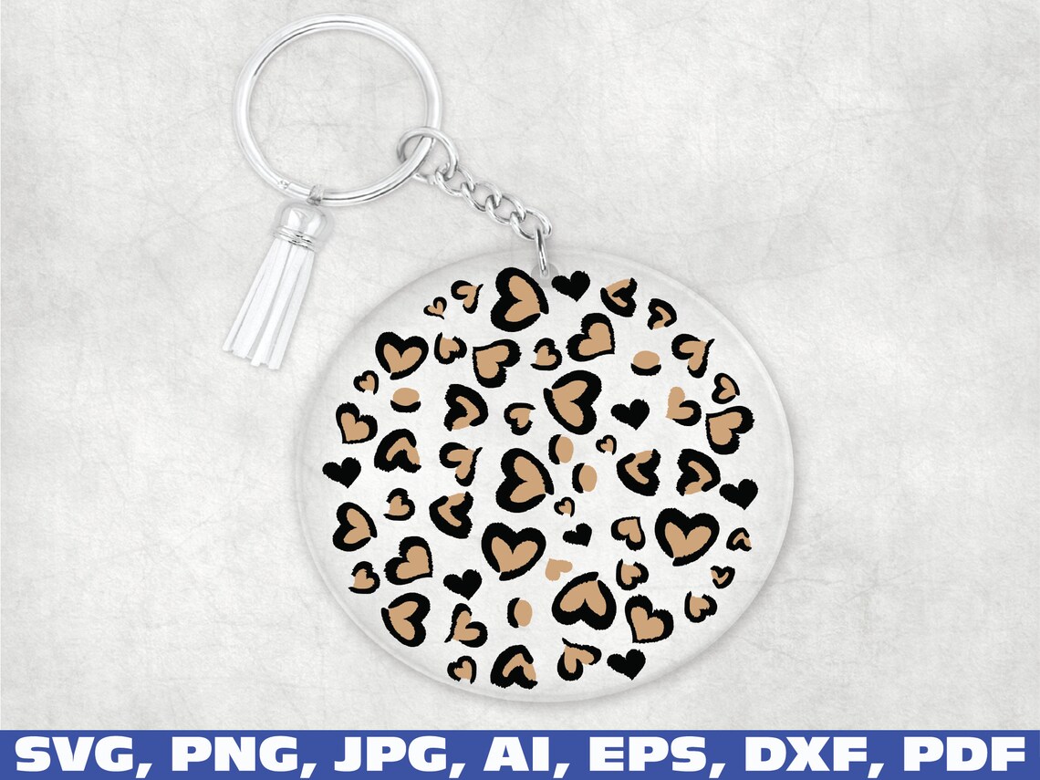 Download Keychain svg Keychain leopard print SVG Key Ring Pattern ...