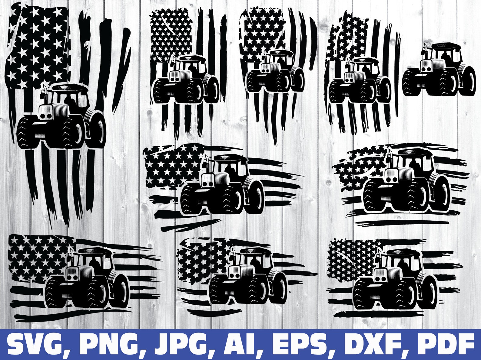 Tractor svg tractor flag svg tractor american flag farmer Etsy