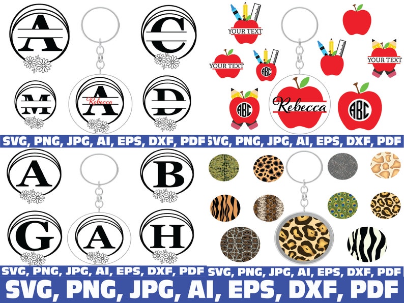 Download Keychain svg bundle Keychain Pattern SVG Key Ring Pattern | Etsy