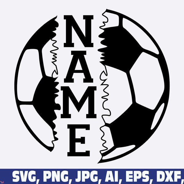 Name Soccer svg, Soccer Svg, American fan soccer svg, soccer ball name frame svg png, Name template, Soccer player svg, Soccer Team svg png