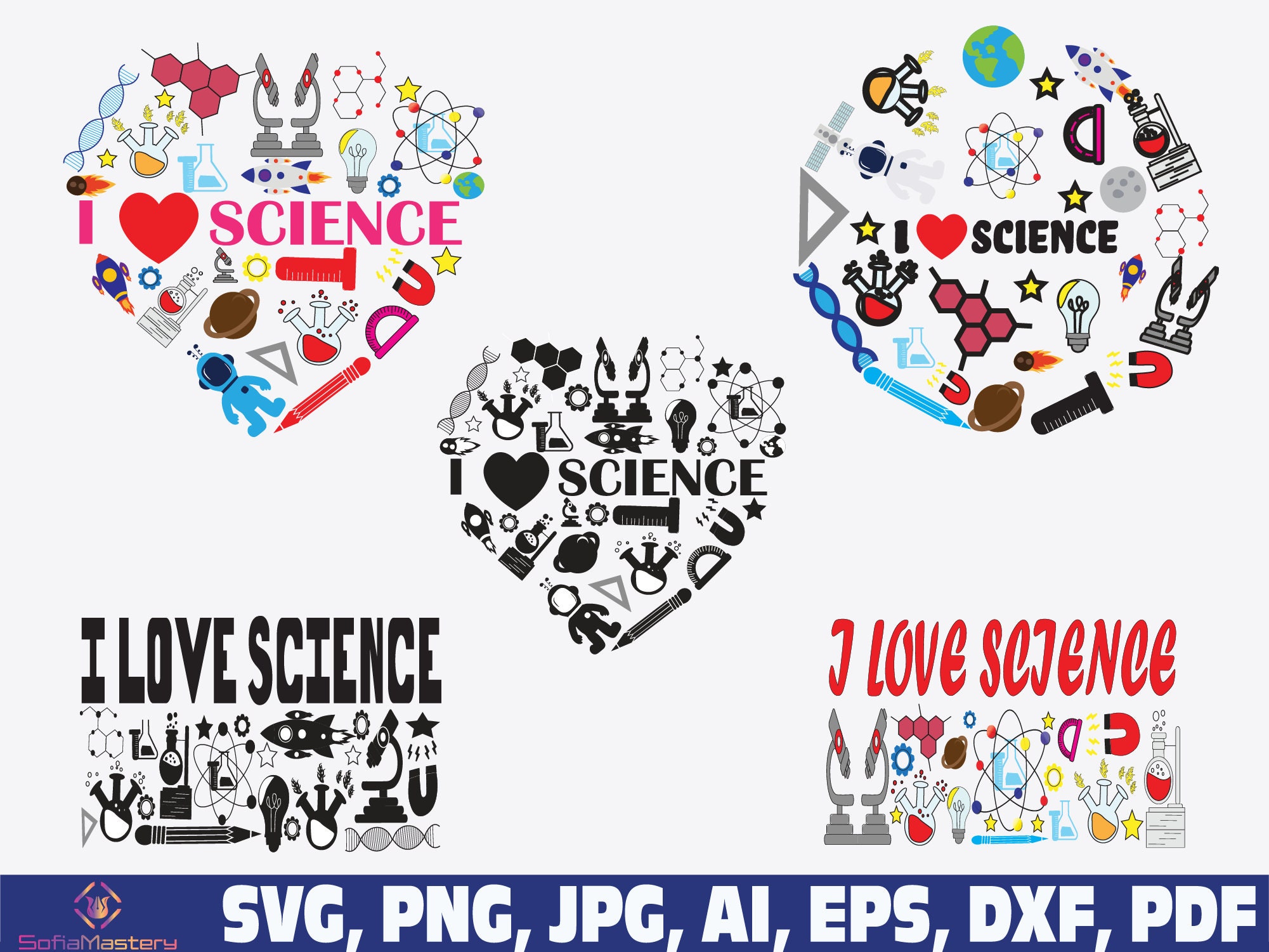 I Love Science Svg Png Science Svg Science Svg Scientist Etsy