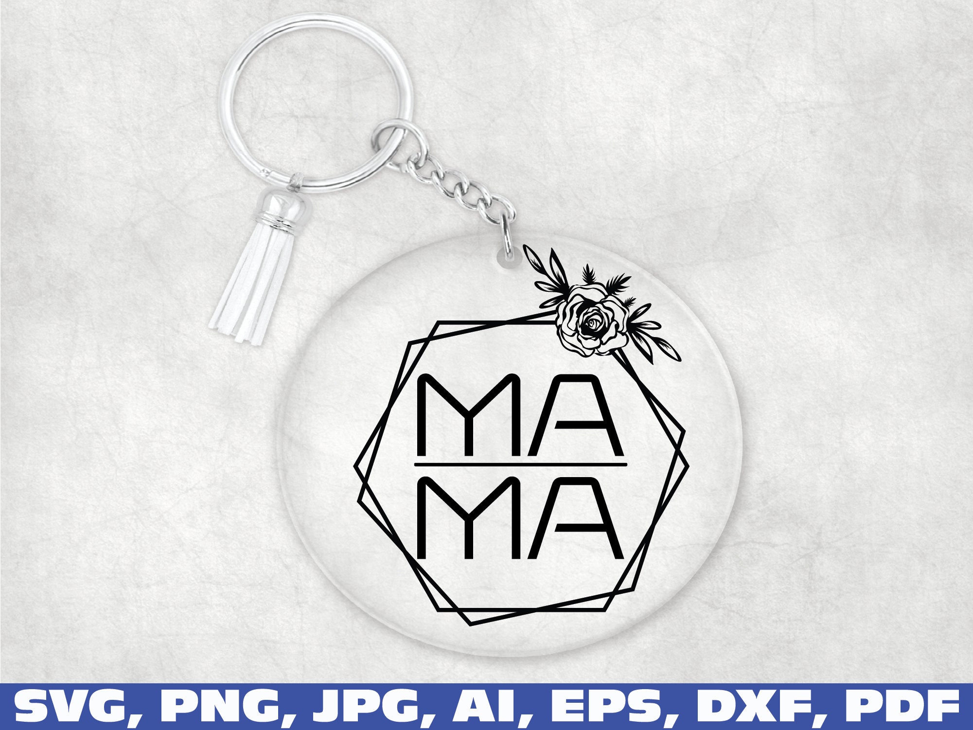 Mama keychain svg Keychain Pattern SVG Key Ring Pattern Key | Etsy