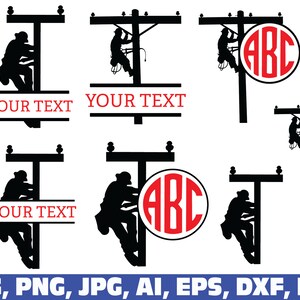 lineman svg, lineman monogram svg, lineworker svg, lineman name frame, lineman split name monogram svg, electrical lineman, monogram svg