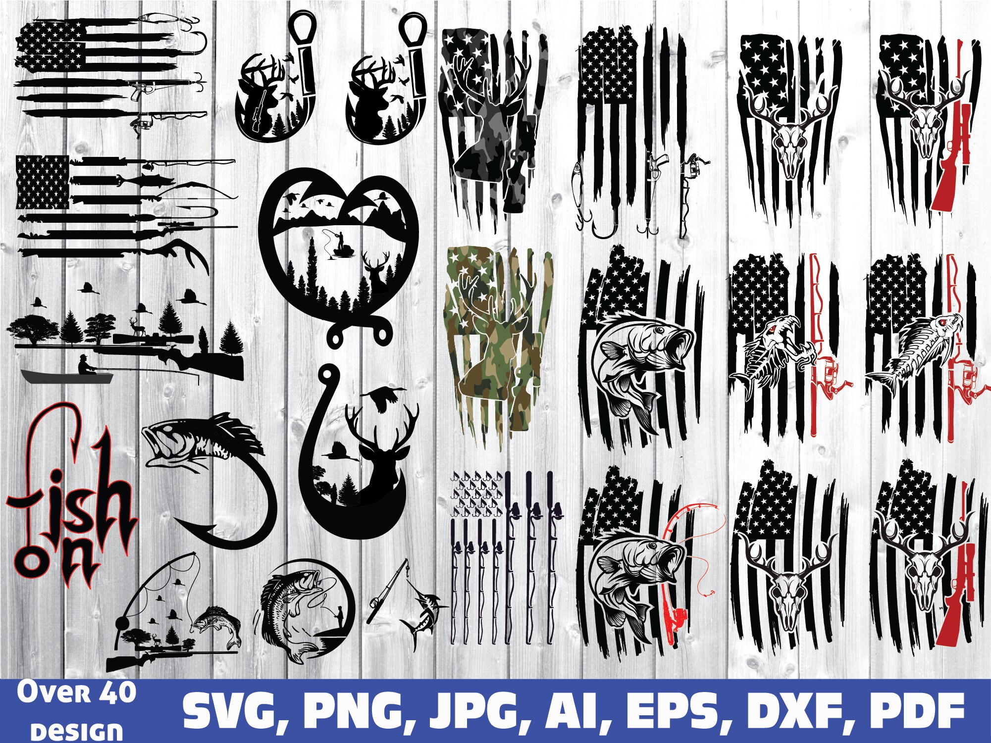 Download Fishing hunting svg bundle fishing svg hunting svg hunt ...