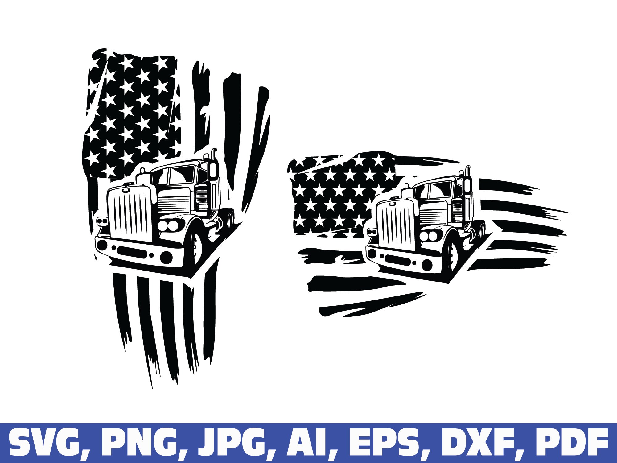 Download American Flag Trucker Svg Truck Driver Flag Svg Semi Truck Etsy