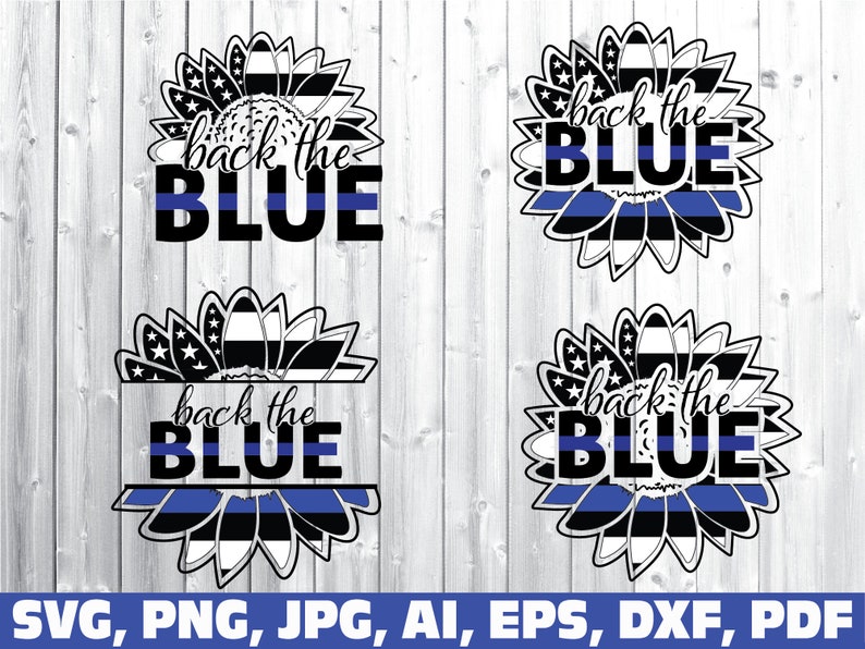 Download Sunflower thin blue line svg thin blue line svg police svg ...