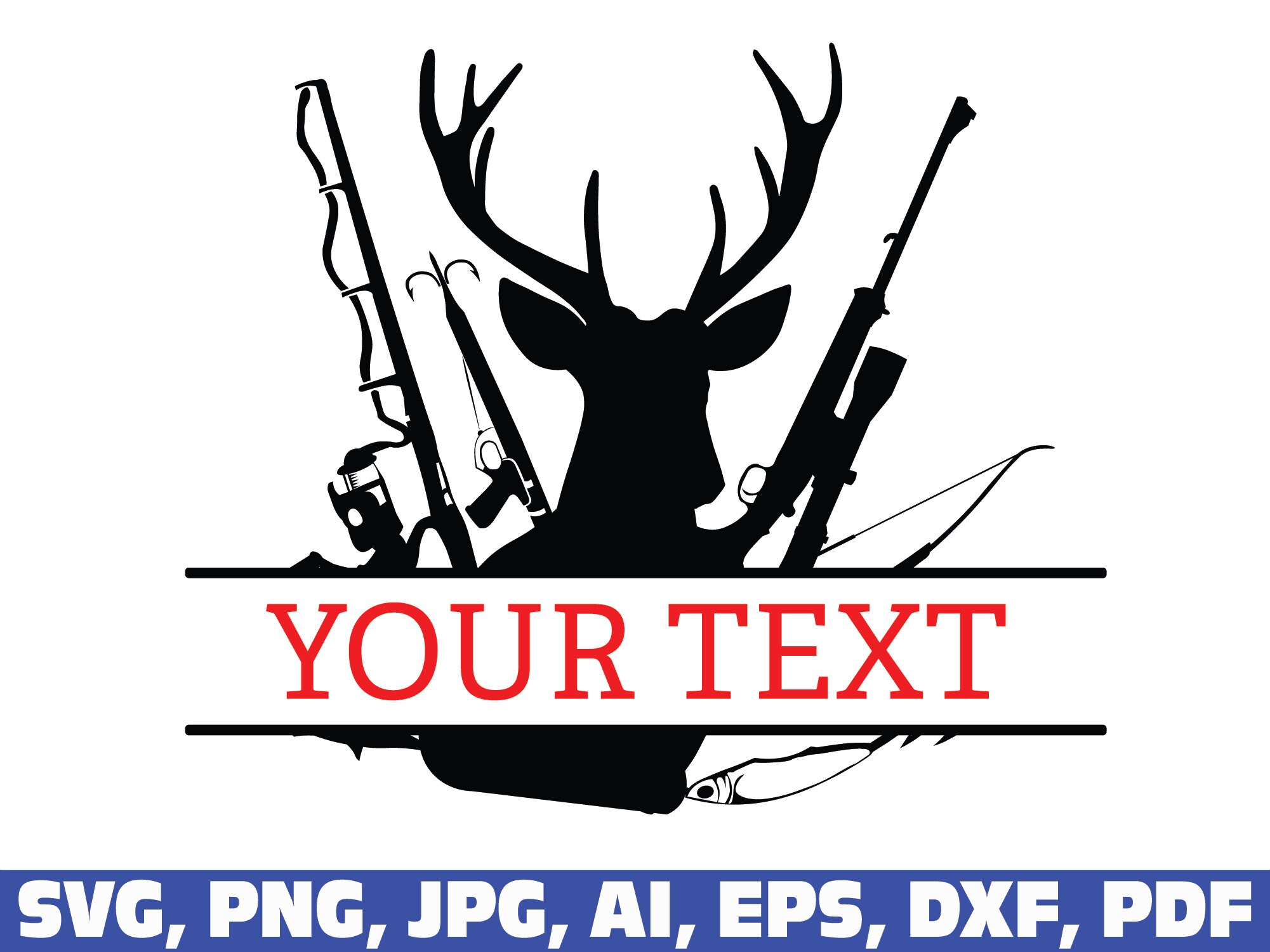 hunting-svg-hunting-fishing-svg-name-frame-deer-svg-monogram-svg-deer