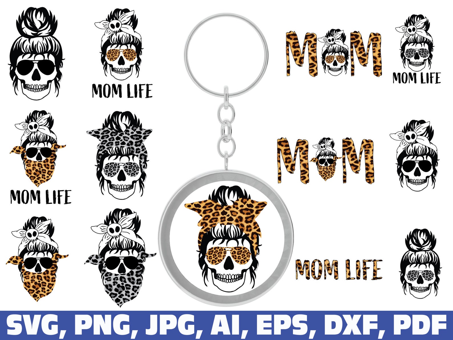 Download Mom life svg keychain svg Keychain Pattern SVG Key Ring | Etsy