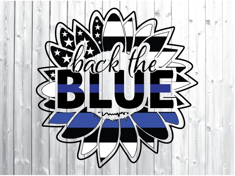 Download Sunflower thin blue line svg thin blue line svg police svg ...