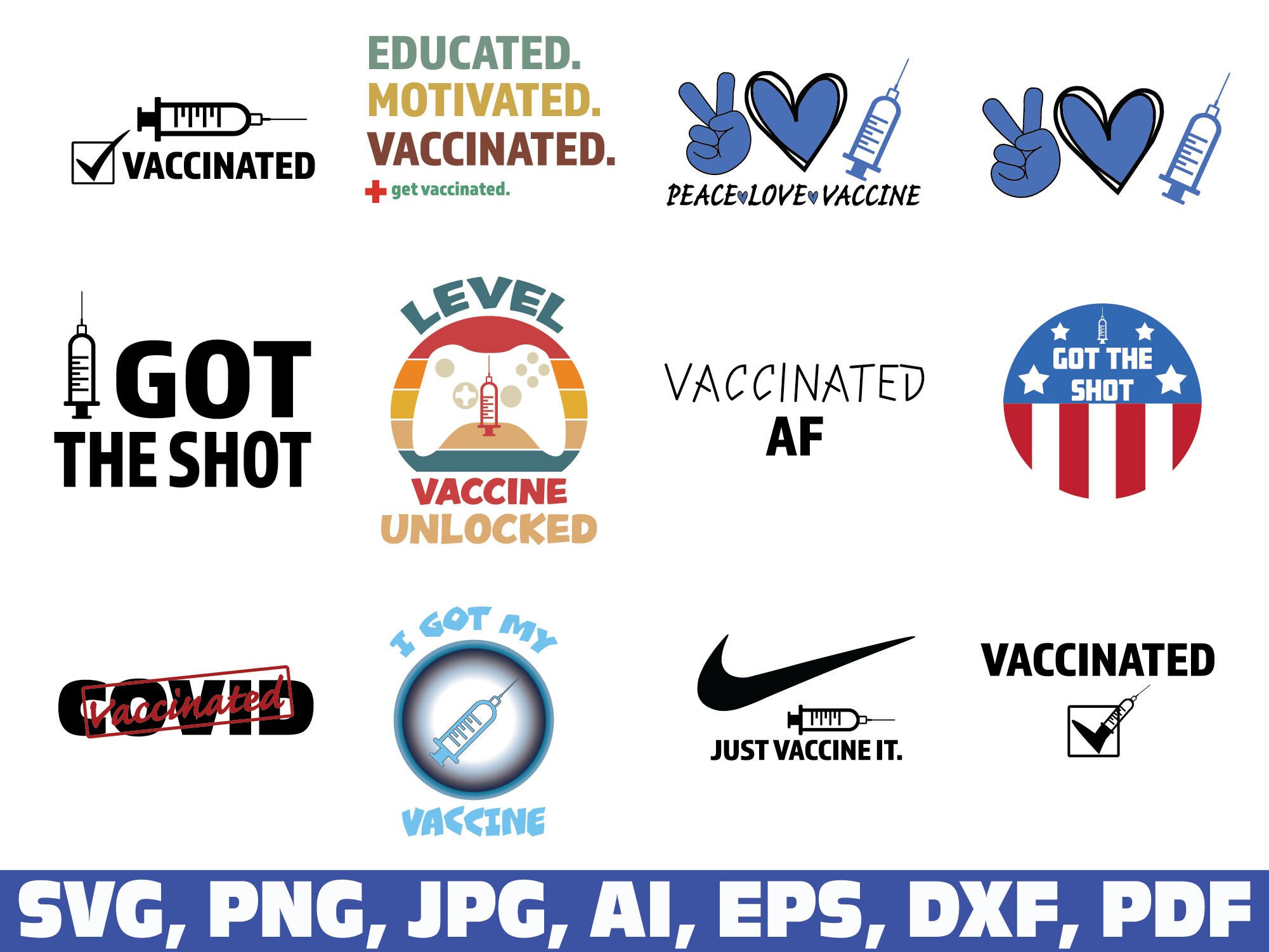 Home & Living vaccinated svg vaccination svg VACCINE SVG i got my shot ...