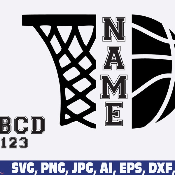 Basketball svg, Basketball Mom svg, Name Basketball svg, Name template, Basketball player svg, Basketball Team svg, Basketball name alphabet