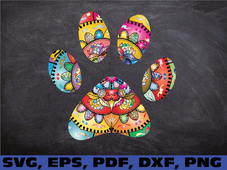 Download Paw Mandala svg paw print svg dog paw svg Dog Paw Mandala | Etsy