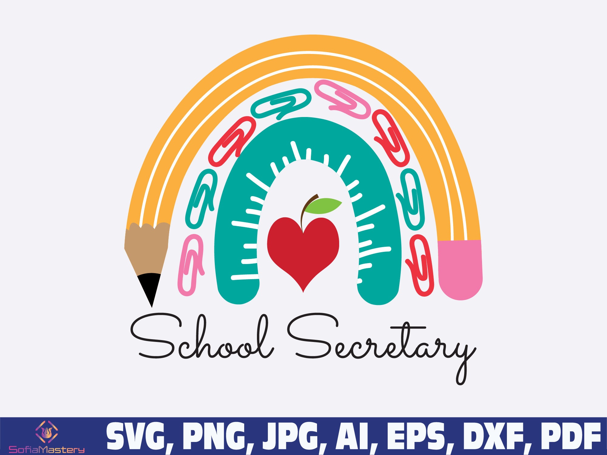 School Secretary Half Leopard Svg Png School Secretary Png Etsy UK