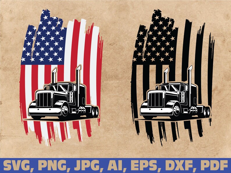 Download American Flag Trucker svg truck driver flag svg distressed ...
