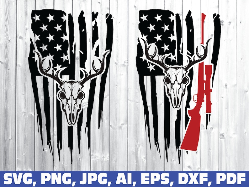 Download Hunting flag svg hunting svg distressed flag svg deer | Etsy