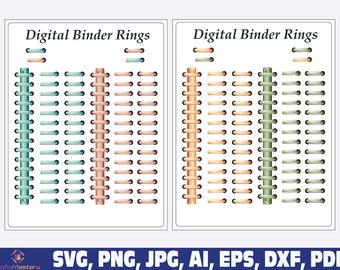 Digital Planner Binder Rings, Metallics, digital rings for digitals planner png, GoodNotes , digital binder rings, Realistic Digital Rings