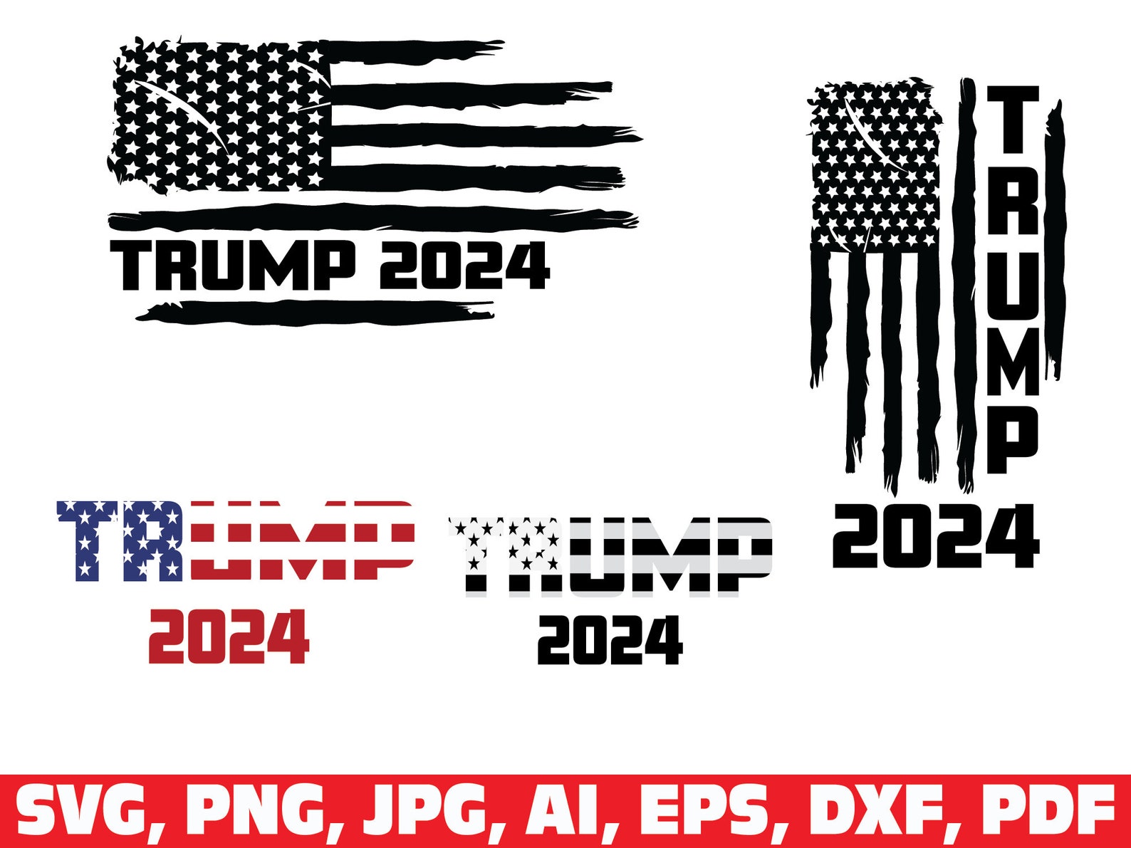 Trump 2024 Svg Trump Svg Bundle Trump Flag Svg Trump Etsy