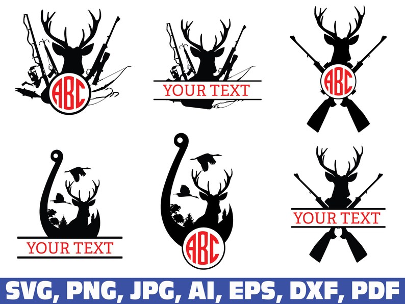 Download Deer monogram svg hunting fishing svg fishing svg hunting | Etsy