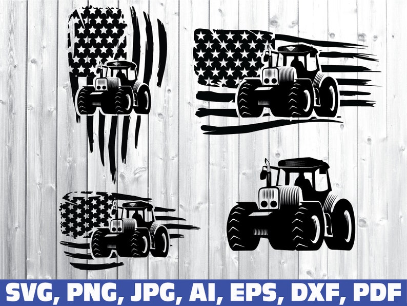 Tractor svg tractor flag svg tractor american flag farmer | Etsy