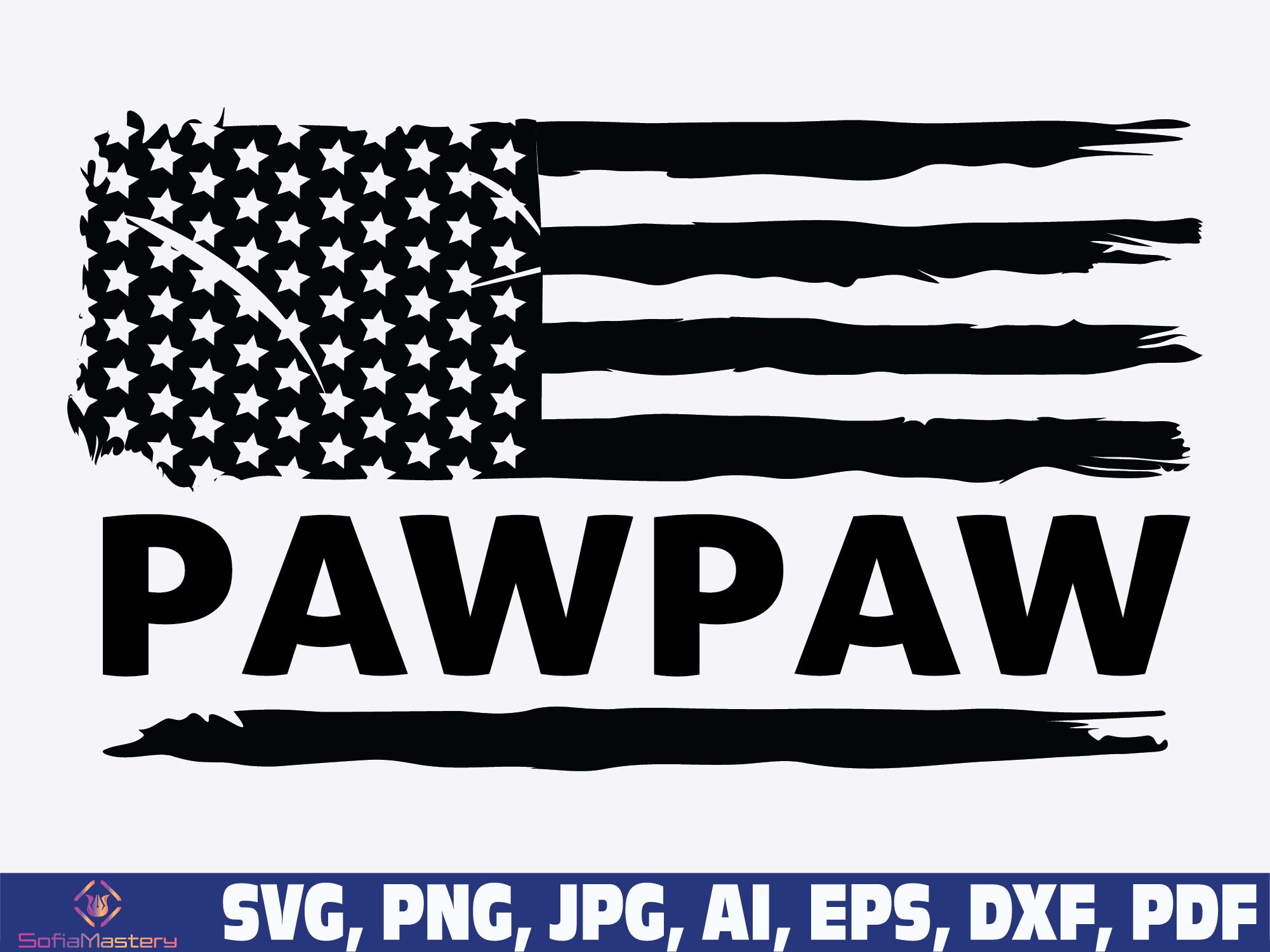 Pawpaw svg pawpaw flag svg png pawpaw dad svg USA Flag svg - Etsy México