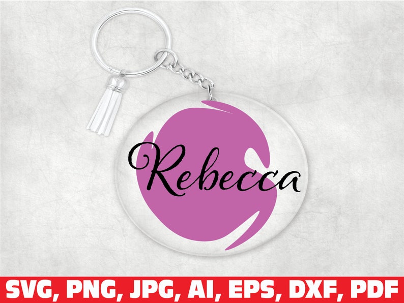 Free Round Keychain Template Svg