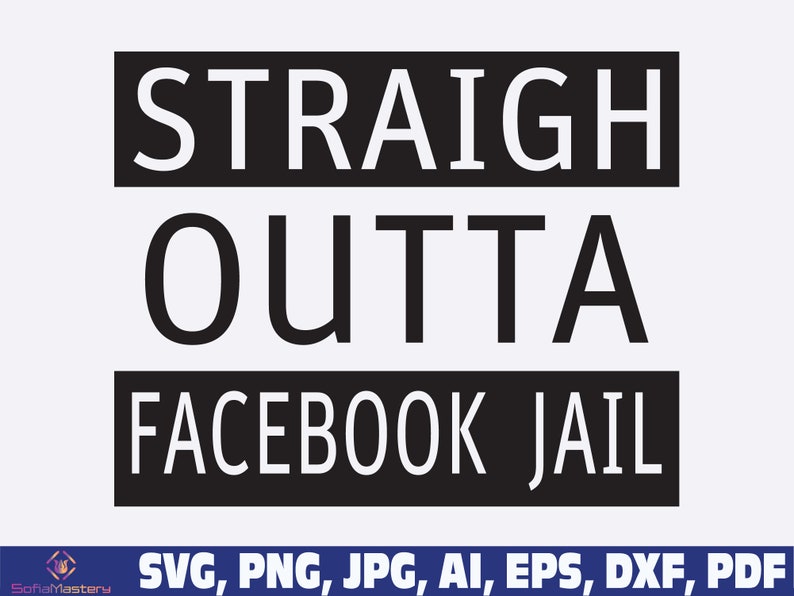 Facebook Jail Svg Fb Jail Svg Social Media Svg Repeat | Etsy Canada