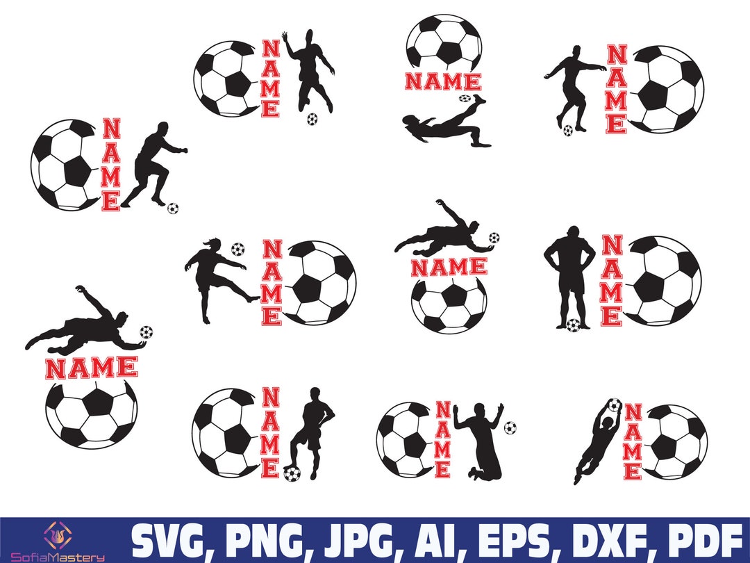 Name Soccer Svg, Soccer Svg, American Fan Soccer Svg, Soccer Ball Name