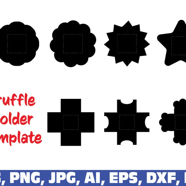 Truffle Holder Template, Truffle Holder Template svg, Truffilio Fabric svg, Truffle Wrappers template, Truffle Cups template svg, dxf, pdf