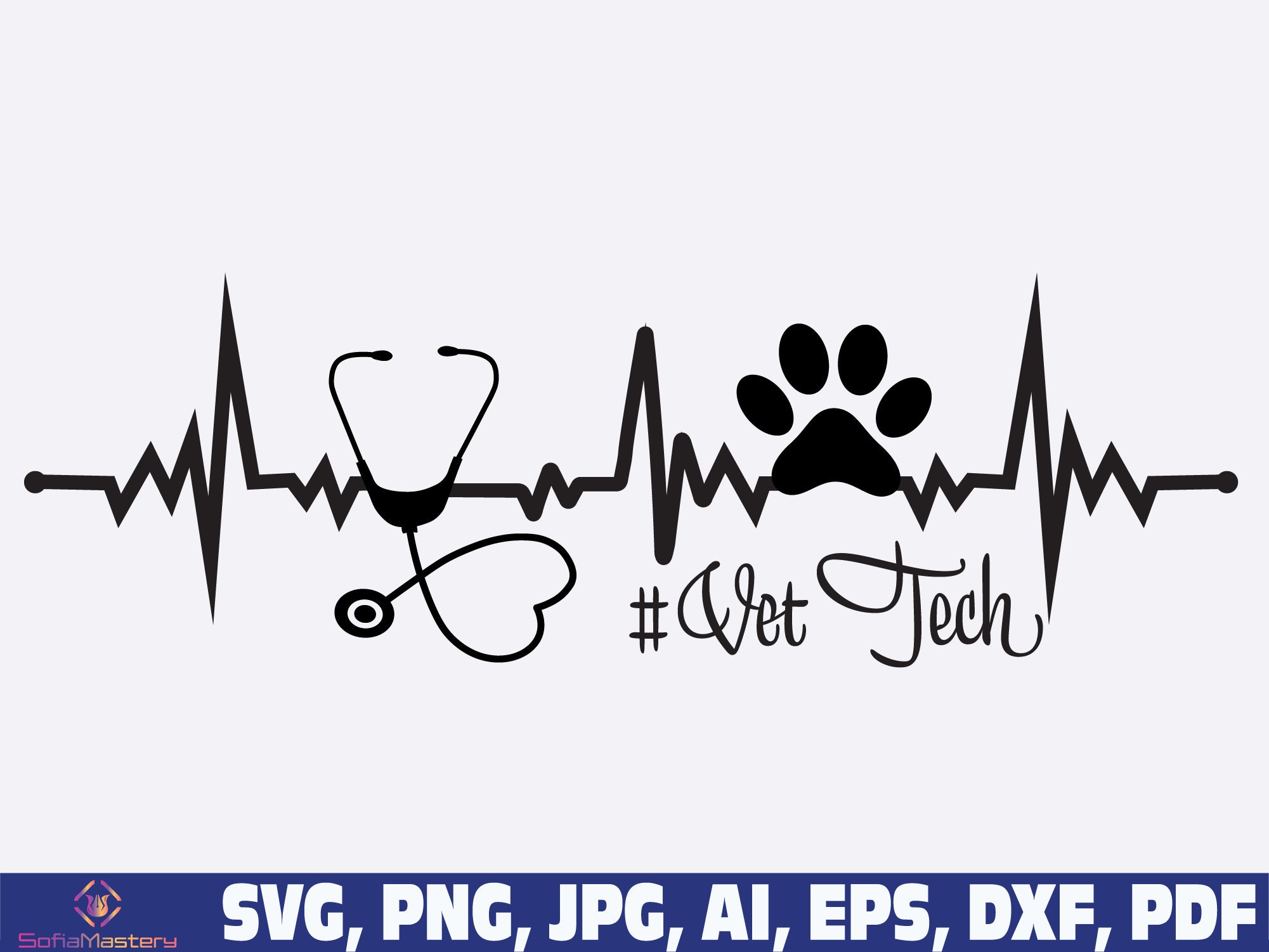 Vet Tech Svg Png Leopard Vet Tech Svg Technician Veterinary Etsy
