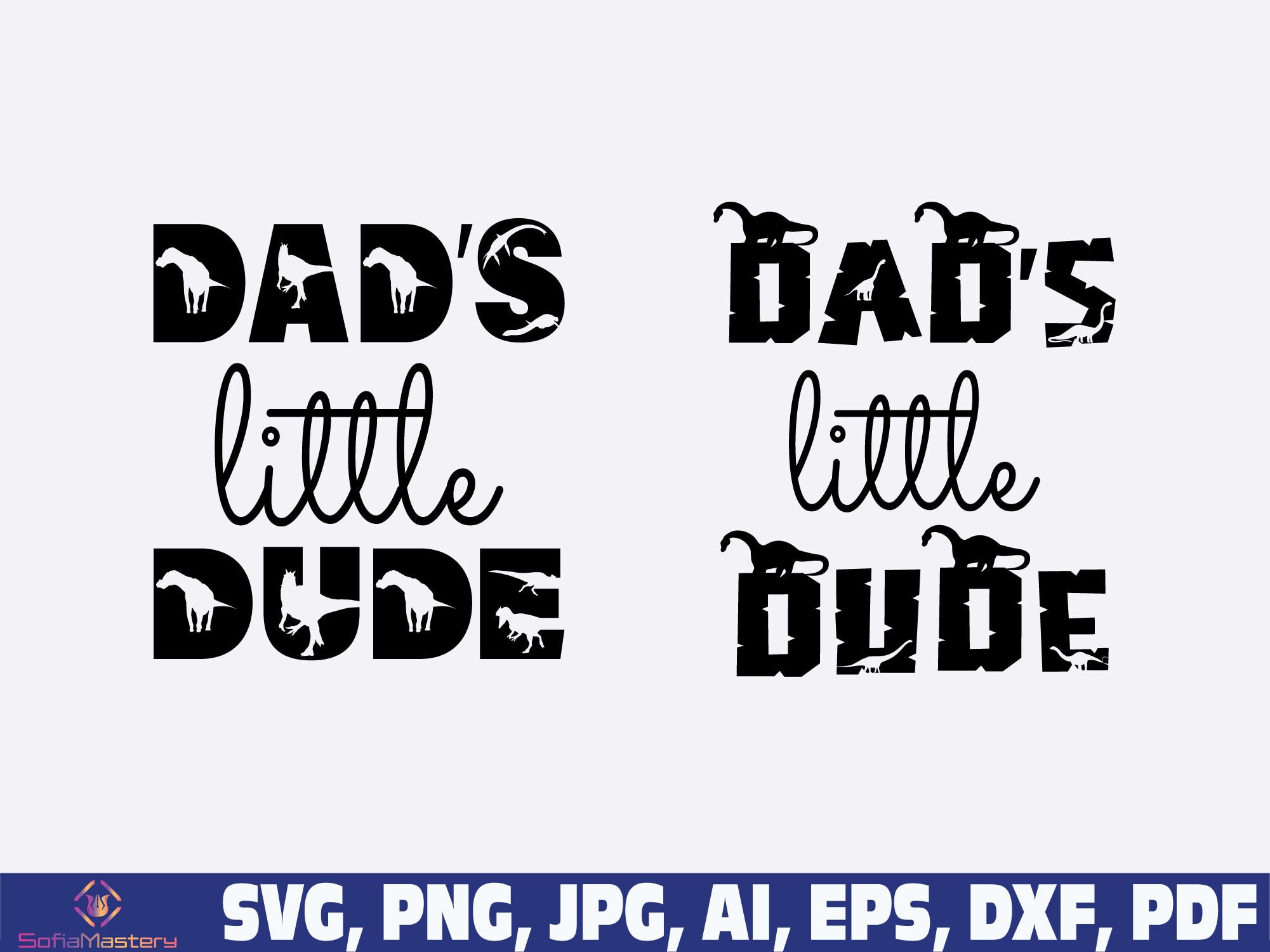 Dad's Little Dude SVG Dad's Little Dude Dinosaur - Etsy UK