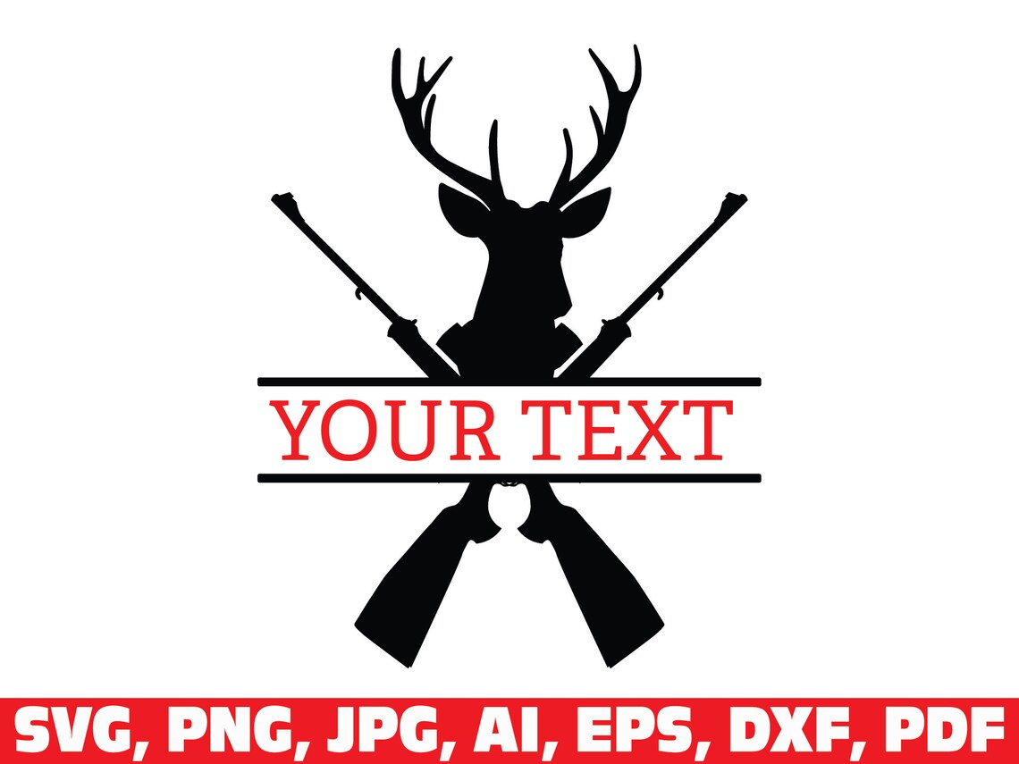 Deer Monogram Svg Hunting Monogram Svg Hunting Svg Name Etsy