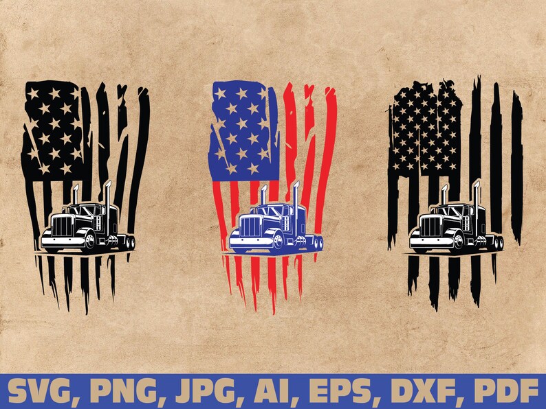 Free Free 265 American Flag Semi Truck Svg SVG PNG EPS DXF File