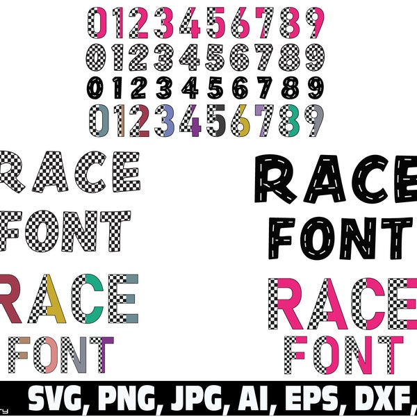 Racing Number Font - Etsy