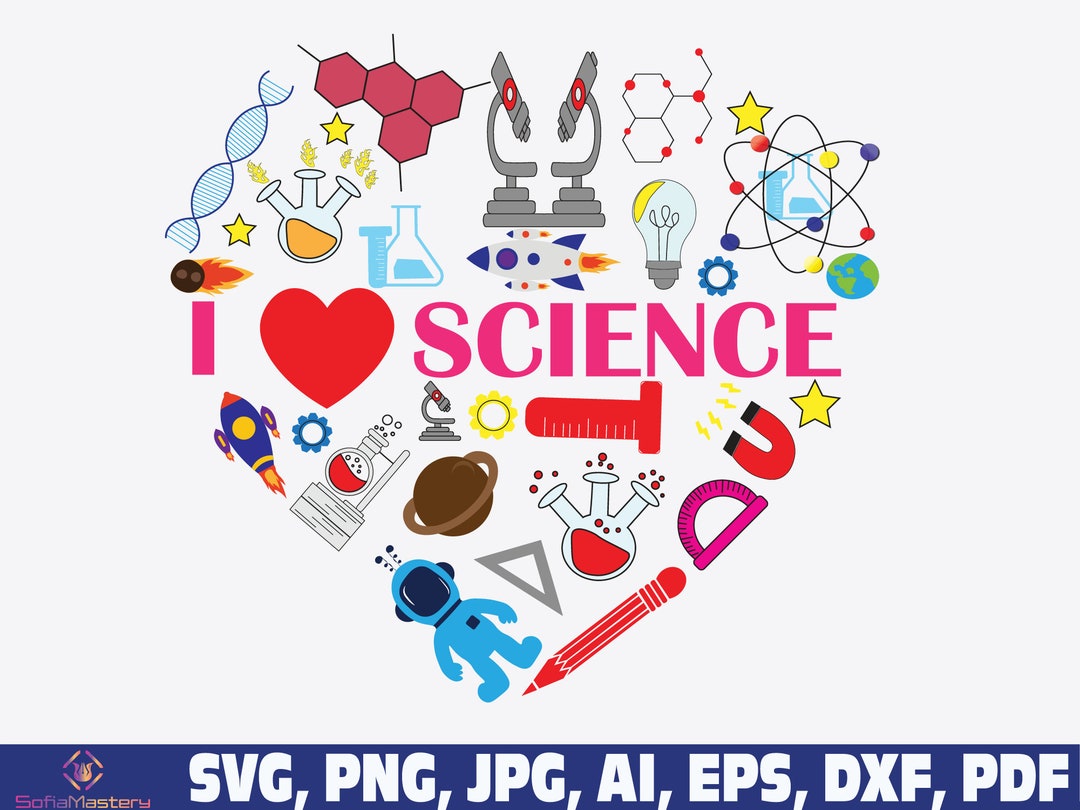 I Love Science Svg Png, Science Svg, Science Svg, Scientist Svg