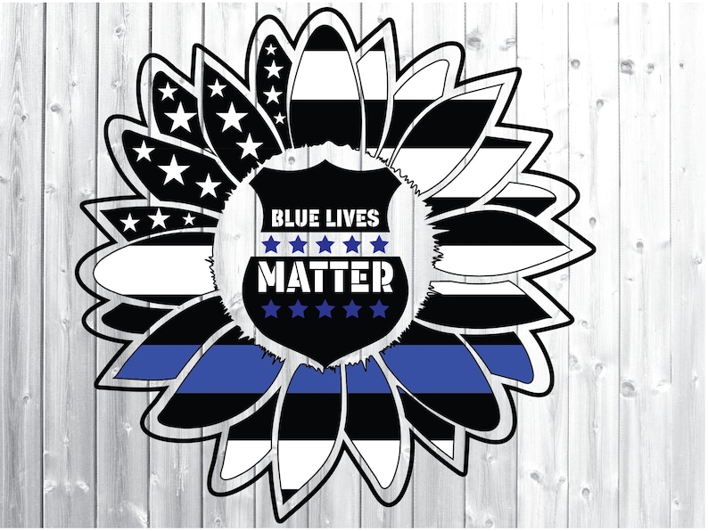 Download Sunflower thin blue line svg thin blue line svg police svg ...