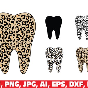 Tooth svg, Tooth leopard print svg, dentist svg, dental assistant svg, teeth png, dental hygienist leopard cheetah svg, medical svg bundle