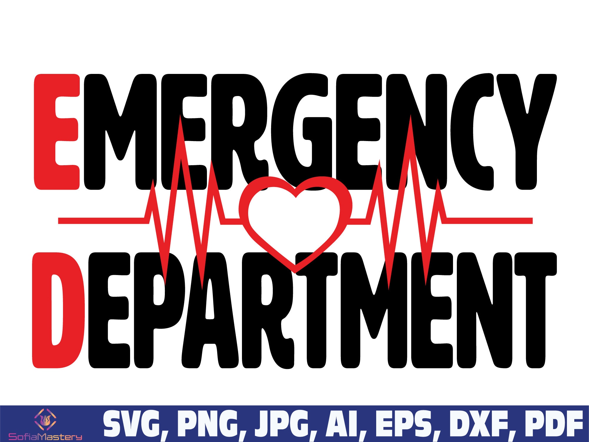 Departamento de Emergencias svg enfermera de emergencia svg Etsy España