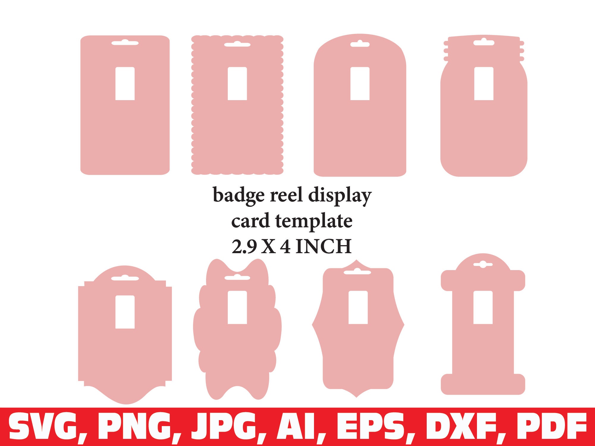 Badge Reel Display Card Template. Graphic by Paperboxshop