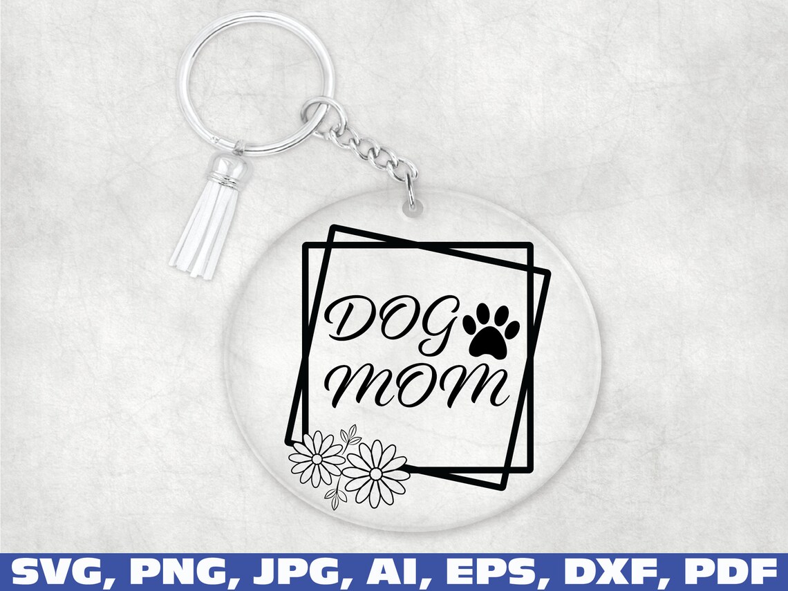 Download Keychain svg Keychain dog mom SVG Key Ring Pattern Key ...