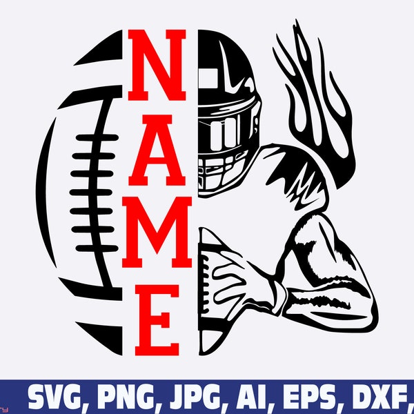 football player svg, Football name svg, football svg, football team svg png, American Football Player Svg, Football Shirt svg, Half Player