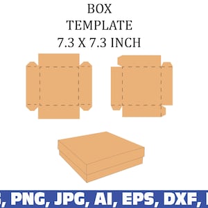 Square Box Template, Box Template svg, gift box template, box template, square gift box template, box templates, packaging box